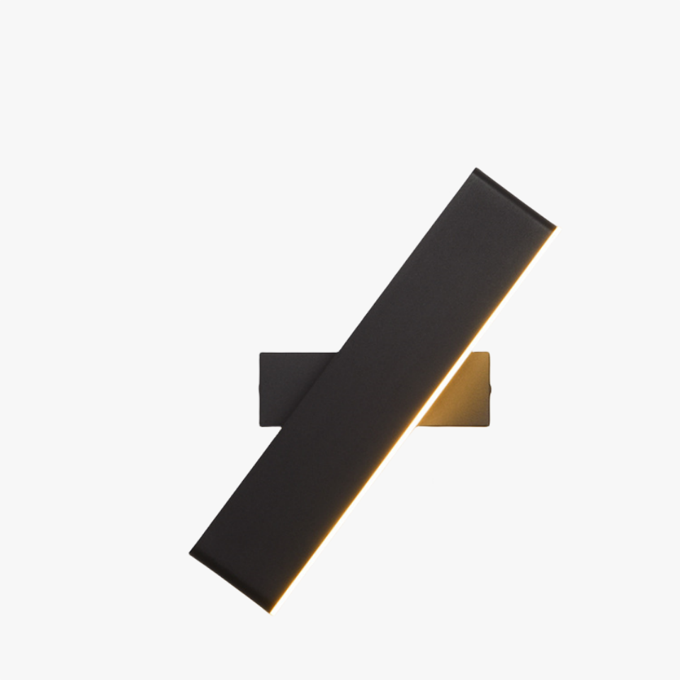 Skorter | Aqsa Minimalist LED Wall Lamp - Black/Gold/Brown, Bedroom, Metal