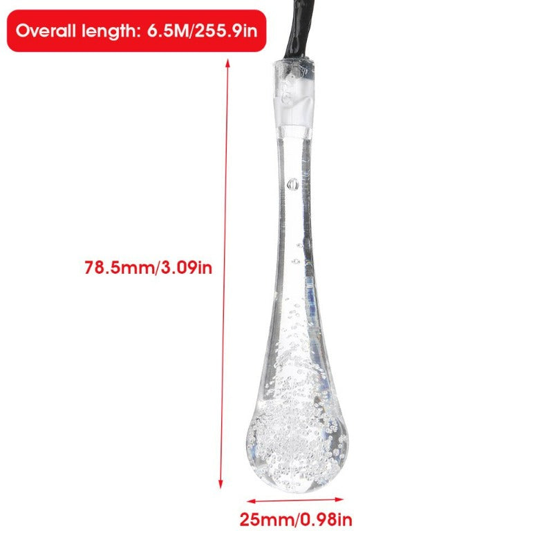 Skørter | 30 LED 21Ft Crystal Solar Lights Outdoor, Waterproof, 2 Modes, Solar Powered for Garden