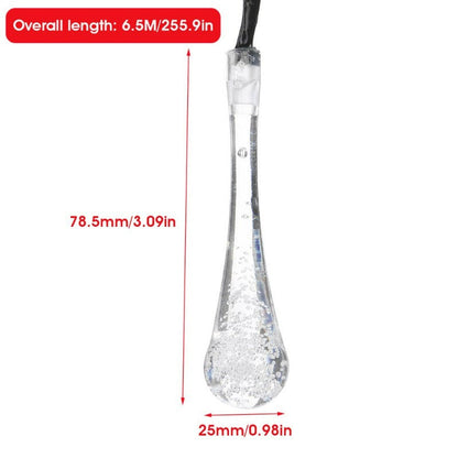 Skørter | 30 LED 21Ft Crystal Solar Lights Outdoor, Waterproof, 2 Modes, Solar Powered for Garden