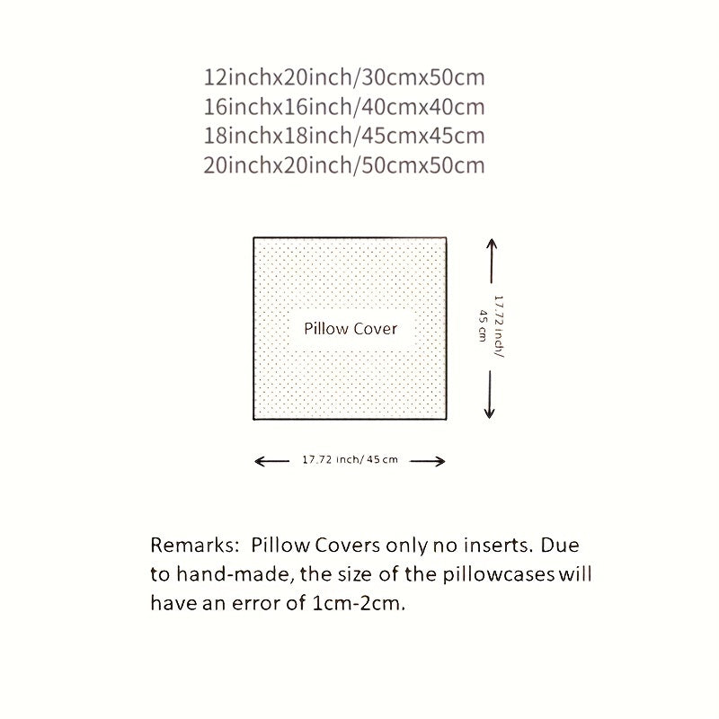 Skorter | Boho Beige Cushion Cover with Fringes - For Sofa and Bed (without filling)