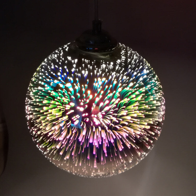 Skorter | Modern creative 3D colorful firework glass 1-light dome pendant lamp
