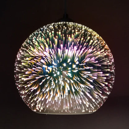 Skorter | Modern creative 3D colorful firework glass 1-light dome pendant lamp