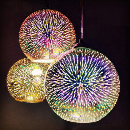 Skorter | Modern creative 3D colorful firework glass 1-light dome pendant lamp