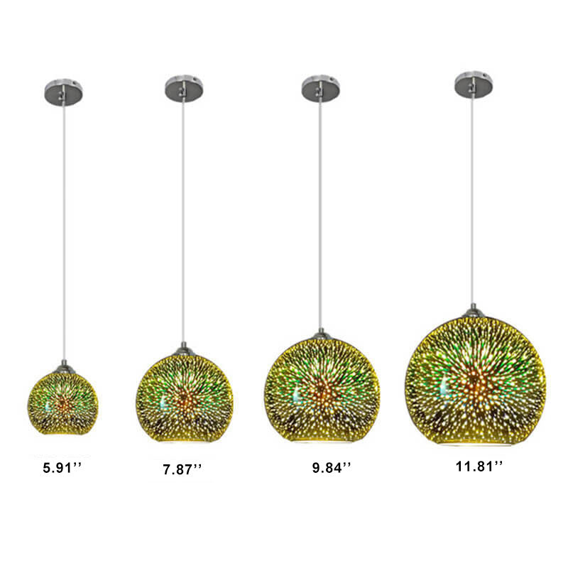 Skorter | Modern creative 3D colorful firework glass 1-light dome pendant lamp