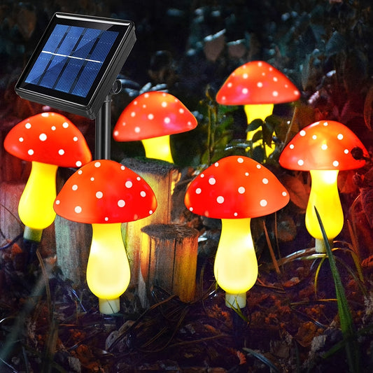 Skorter | SolarGlow - Solar Mushroom Garden Lamps with 8 Modes, Energy-Saving Decorative Outdoor Lighting