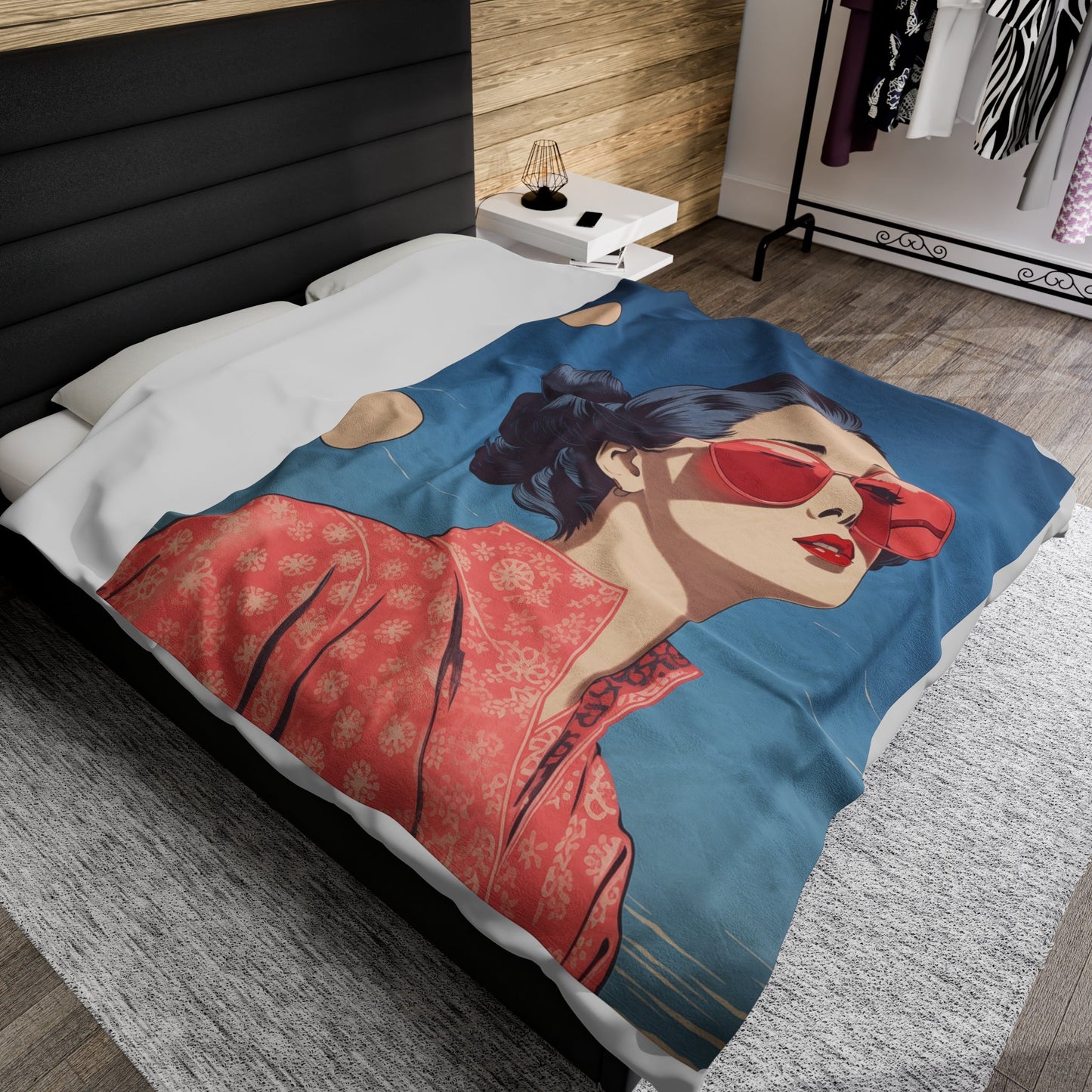 Skorter | Chic Sakura Shades Blanket Plush Throw