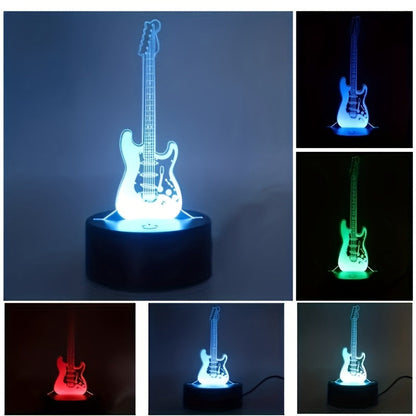 Skorter | MusicGlow - 3D Guitar LED Night Light with Multicolored Mood Lighting