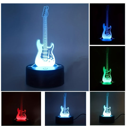 Skorter | MusicGlow - 3D Guitar LED Night Light with Multicolored Mood Lighting