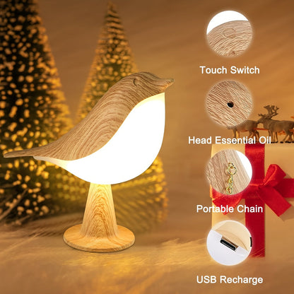 Skorter | BrightNest - USB Rechargeable LED Bird Table Lamp with Touch Dimming