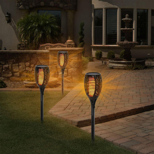 Skorter | 96 LED solar flame lantern.
