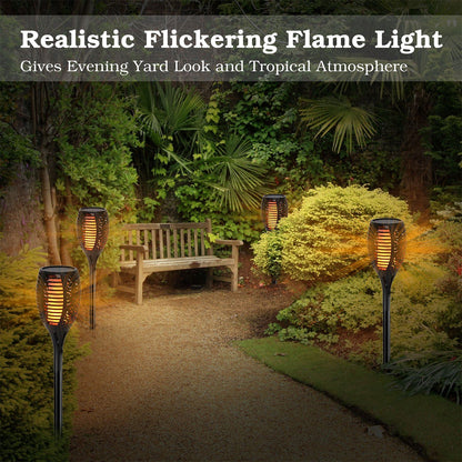 Skorter | 96 LED solar flame lantern.