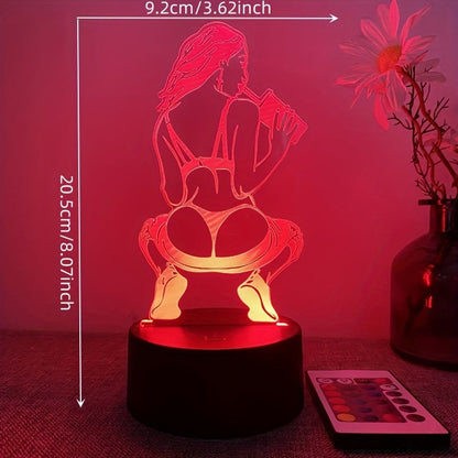 Skorter | DecoLamp - 3D Artistic Table Lamp with Remote Control, USB Powered, 16 Color Options