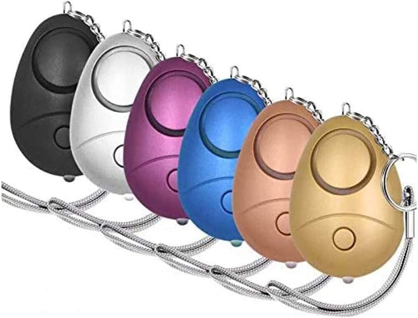 Skorter | 6 Pack 140DB Personal Safety Alarm Keychain with LED Light