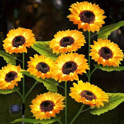 Skorter | SolarBloom - Sunflower LED Garden Lighting with 3 Heads, Waterproof