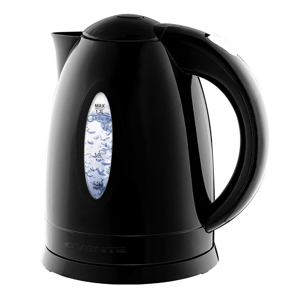 Skorter | Electric Kettle Hot Water Boiler 1.7 Liter - BPA Free Quick Boiling Cordless Hot Water Boiler - Automatic Shut Off Instant Kettle for Coffee & Tea Pot - Black KP72B