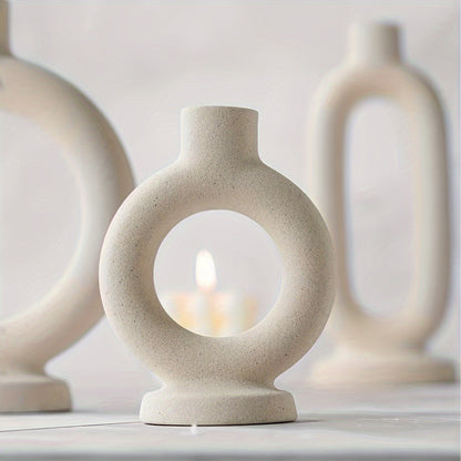 Skorter | Bohemian Style Ceramic Candle Holders – Minimalist Candle Holders For Home Decor