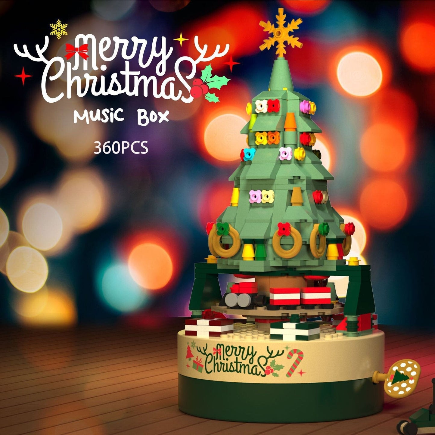 Skorter | 360 PCS Music Box Christmas Tree Building Blocks