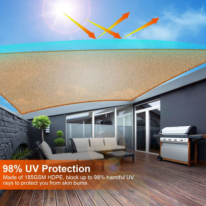 Skorter | 98% UV Blockers Awning Hide Rectangular Shade Sail Top Canopy