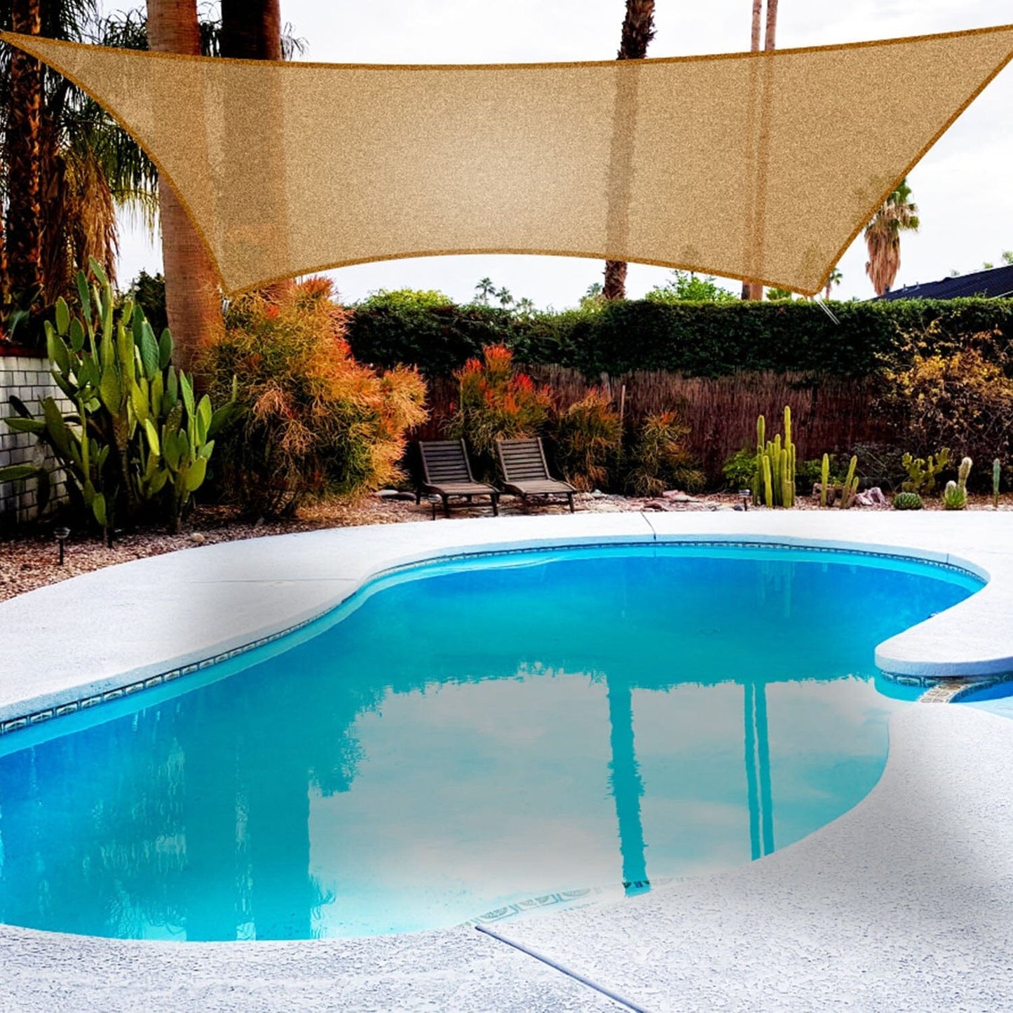 Skorter | 98% UV Blockers Awning Hide Rectangular Shade Sail Top Canopy