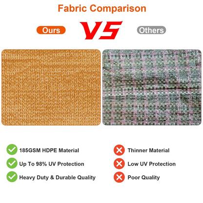 Skorter | 98% UV Blockers Awning Hide Rectangular Shade Sail Top Canopy