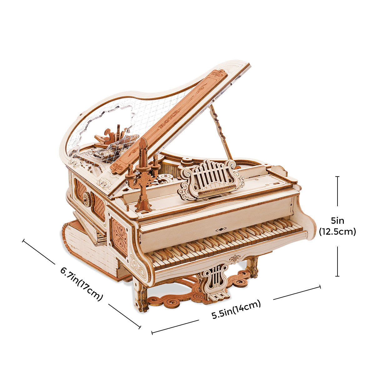 Skorter | DIY 3D Wood Puzzle Magic Piano Mechanical Music Box Toy