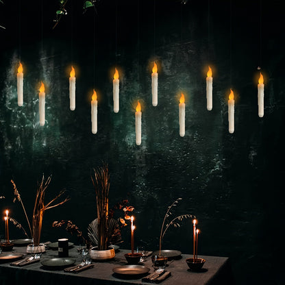 Skorter | 12 pcs Flameless LED Floating Lights with Remote Control - Perfect for Christmas and Halloween Decor