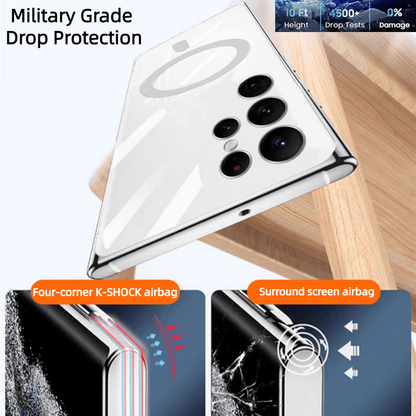 Skorter | Transparent Luxury Coating Magnetic Cover for Samsung