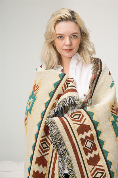 Skorter | National Style woven Casual Blanket Fabric Blanket Cover Blanket