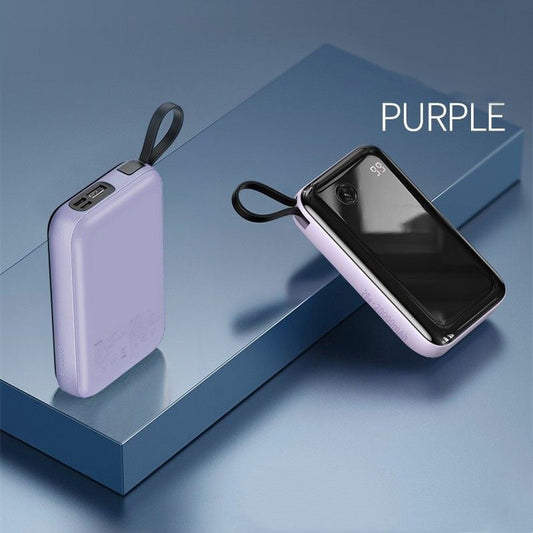 Skorter | 10000mAh Power Bank with Built-in Cable & 3 Outputs, for Phone & Tablet