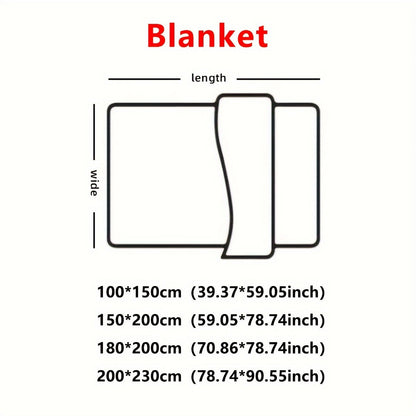 Skorter | Thick Striped Plush Rug - Soft and Skin-Friendly Sofa Blanket, Multifunctional Nap Rug
