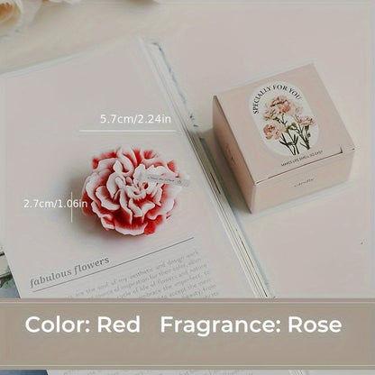 Skorter | 1pc Carnation Scented Candle – Decorative Candle for Mother's Day, Valentine's Day and Christmas