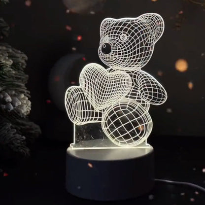 skorter | 3d Love Bear Night Light