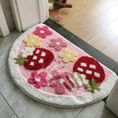 Skorter | Fluffy Semicircle Non-Slip Bath Mat