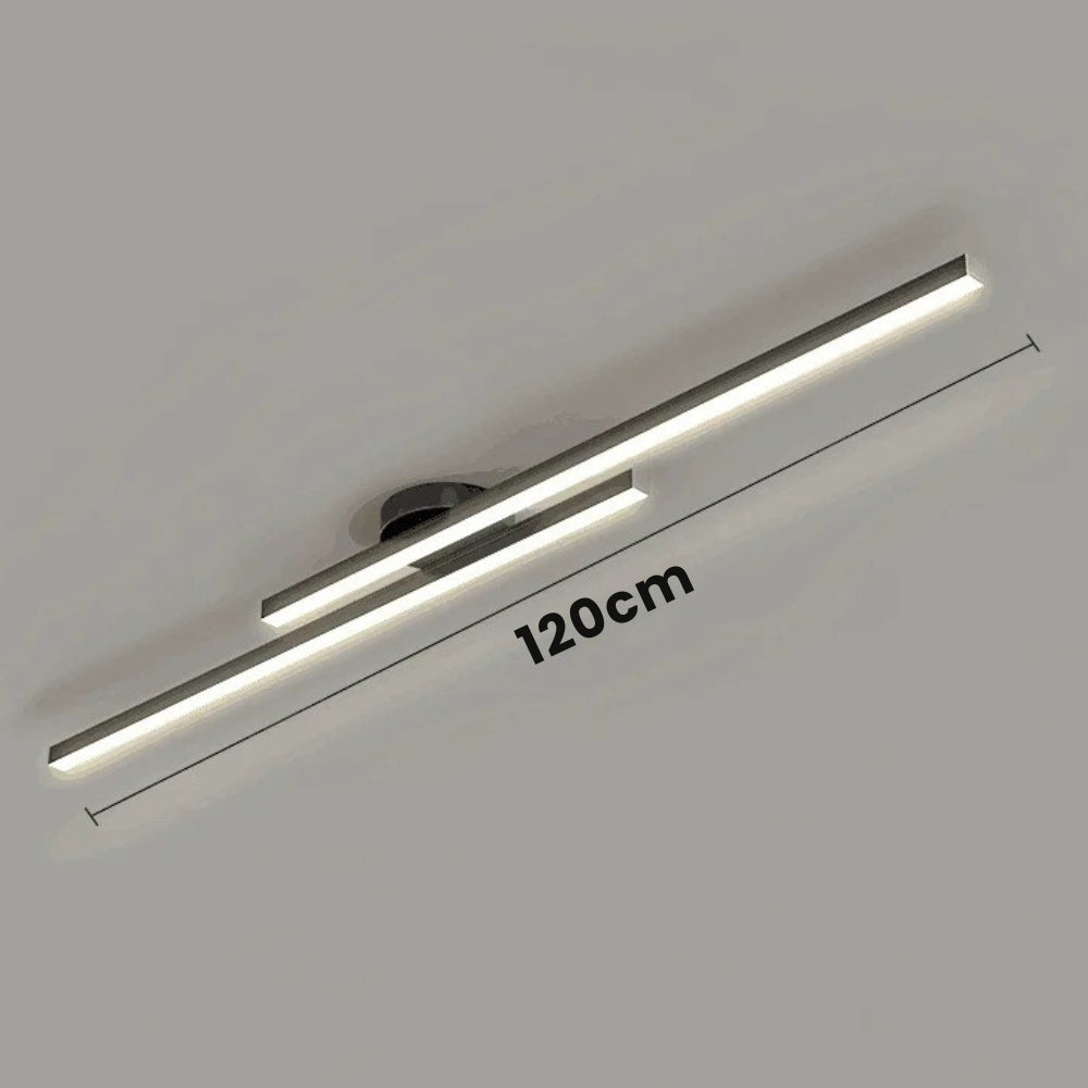 Skorter | Minimalistiska moderna halllampor – Taklampa med lång list, taknära ljuskrona, fjärrdimbar för heminredning