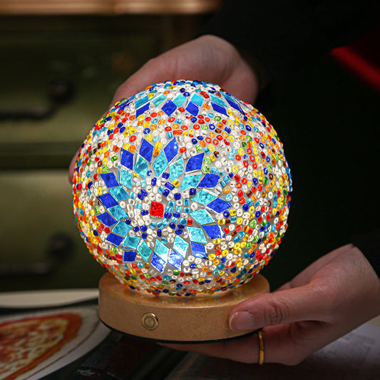 Skorter | Spherical LED Dimmable Glass Bohemian Baroque Table Lamp