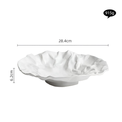 Skorter | Artisan Wrinkled Paper Ceramic Plate