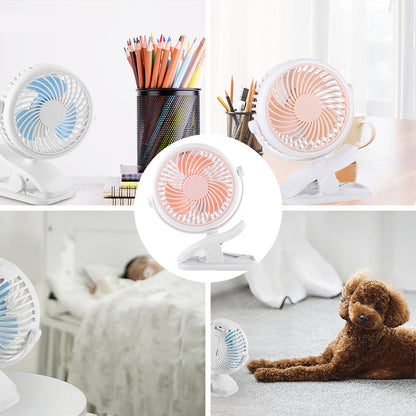 Skorter | Portable Clamp Fan with 360° Rotation – USB & Rechargeable Battery