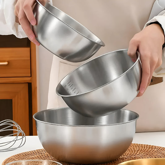 Skorter | 3pcs Stainless Steel Mixing Bowl Set
