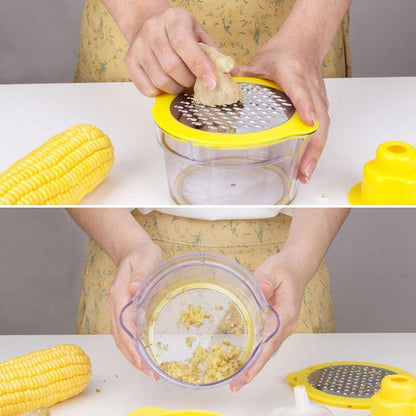skorter | Cob Corn Stripper with Built-In Measuring Cup and Grater