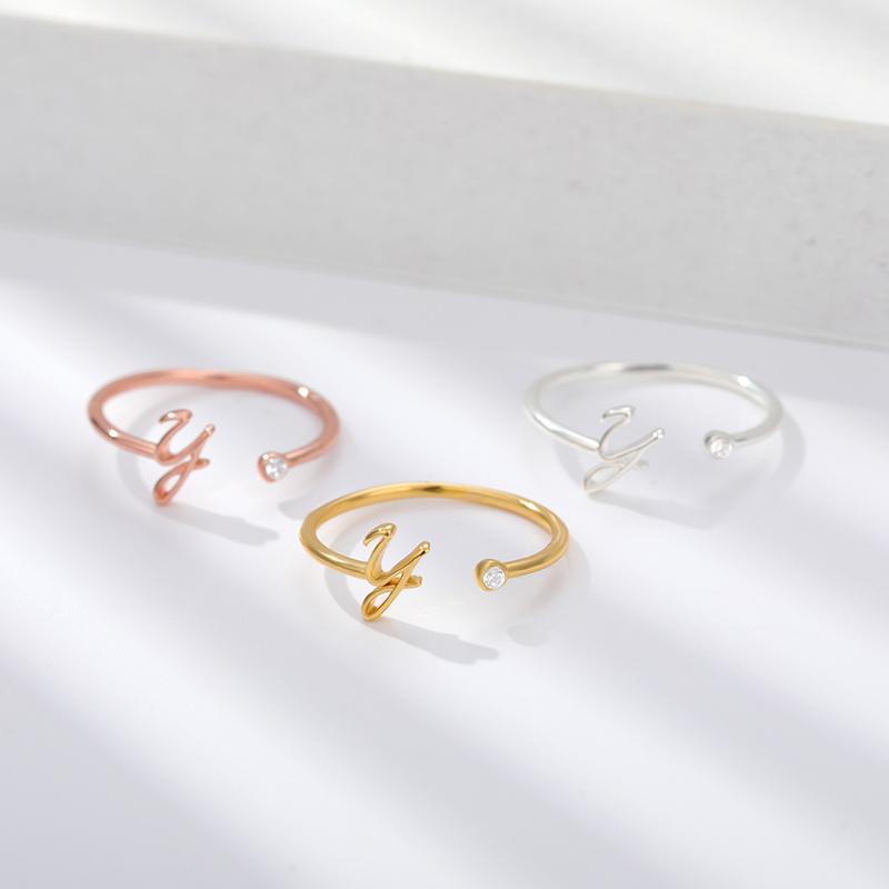 Skorter | Stainless Steel A-Z 26 Letters Rings