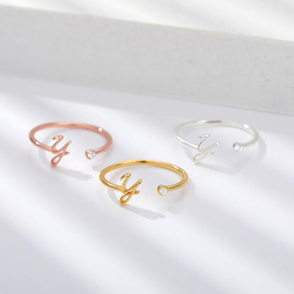 Skorter | Stainless Steel A-Z 26 Letters Rings
