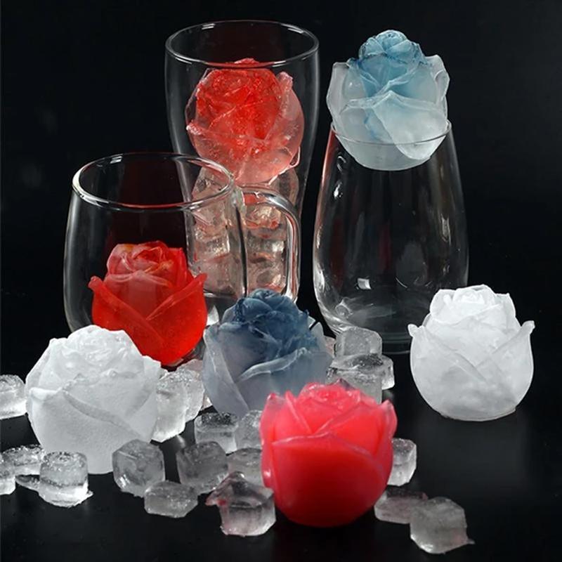 skorter | 3d Silicone Rose Shape Ice Cube Tray