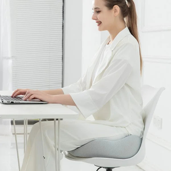 Skorter | Adjustable Memory Foam Seat Cushion for Sit Bone Relief | Ergonomic Design for Office Chair and Car Use