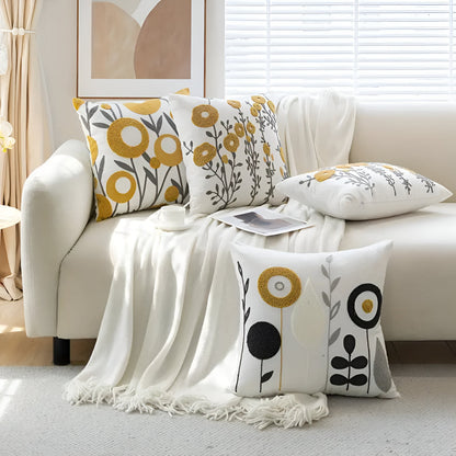 Skorter | Floral Essence Embroidered Cushion Cover