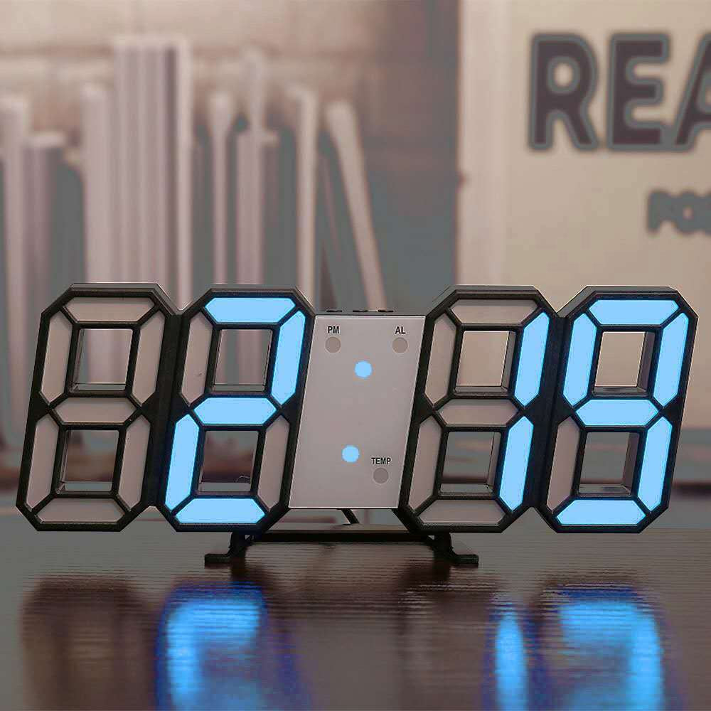 Skorter | LED-Digital Wall Clock - Temperature and Alarm