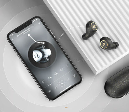 Skorter | Bluetooth 5.0 Wireless Headset with Touch Control, Noise Reduction, Fast Connection, HiFi Sound Quality, & IPX5 Waterproof, for Home, Office & School (Starry Black)