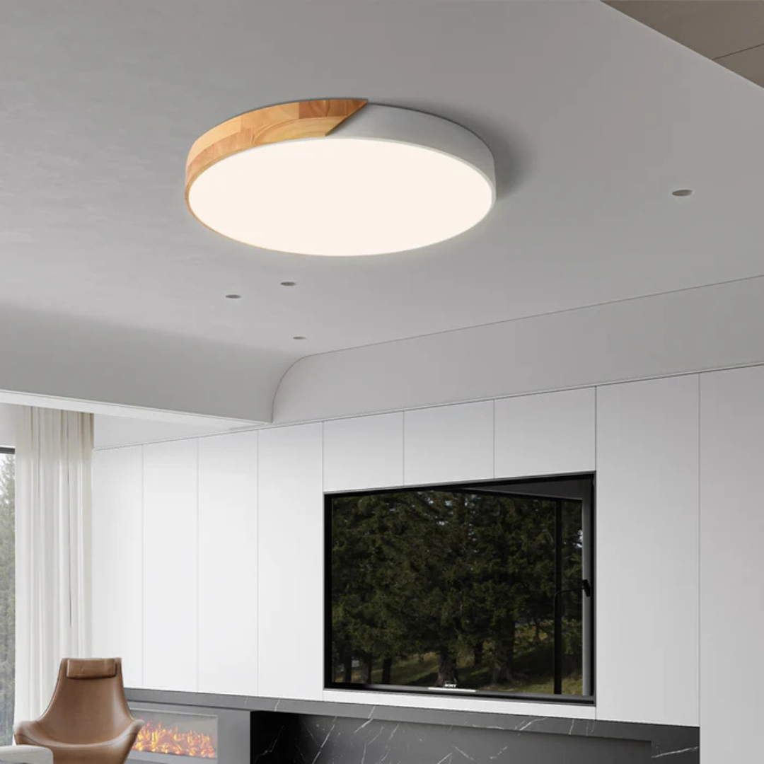 Skorter | Delos – Scandinavian Wooden LED Ceiling Light | Modern Energy-Efficient Interior Lighting