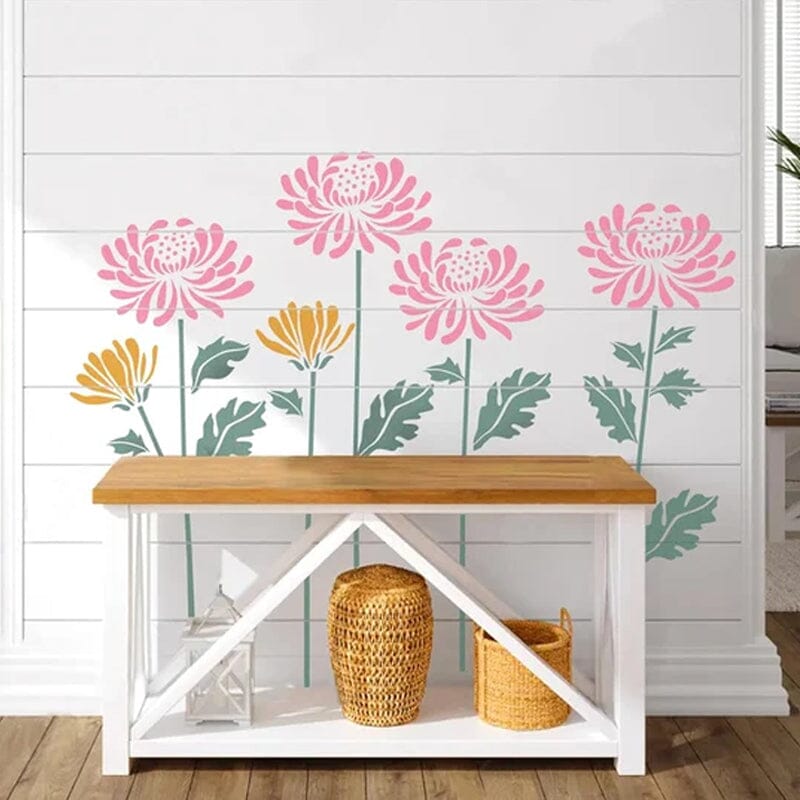 Skorter | DIY Decoration - Garden Fence Large Flower Drawing Templates