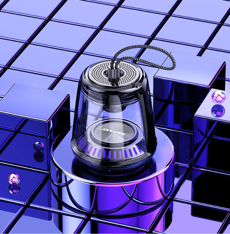 Skorter | Mini Wireless TWS Speaker, with Bluetooth5.0, Stereo Sound, IPX6 Waterproof & Cool Light, for Car, Home, Office & More (1-Pack)