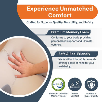 Skorter | Ergonomic Cervical Pillow | Memory Foam, Neck Support & Ideal for Restful Sleep